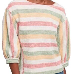 Anthropologie Puff Sleeve Crop Sweater Current Air Abilene